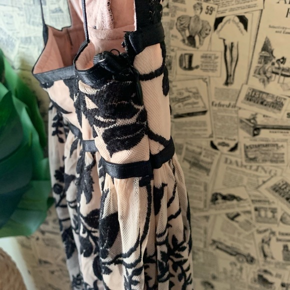 Somedays Lovin' Dusk Black Nude Embroidered Dress - Picture 12 of 14